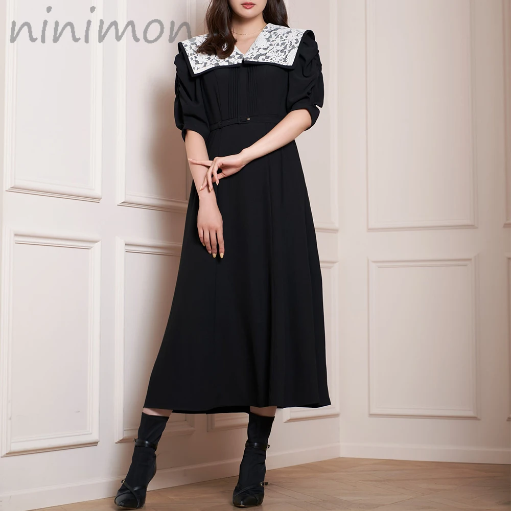 新品】Vyronas Lace Collar Dress