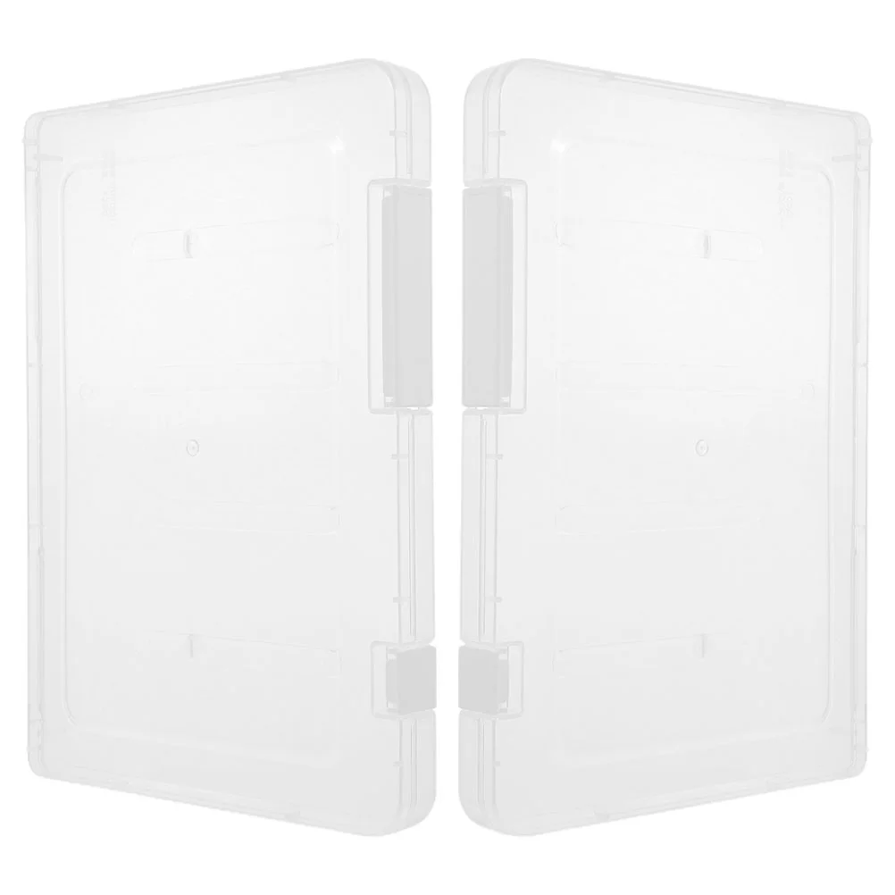 

2 Pcs with Cover Puzzle Storage Box Child Bins Pp Small Organizer Lids Beads Organizers and