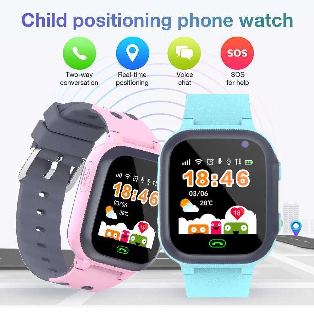 Q16 Children Telephone Watch Ipx67 Life Waterproof Watch With Breathing Light Gps Positioning Map Smart Watch