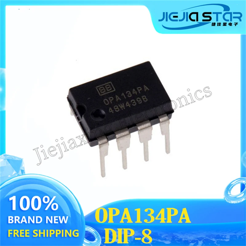 4PCS OPA134PA OPA134 OPA134P Brand New Original DIP-8 Direct Plug Single Operational Amplifier Chip IC Free Shipping Electronics