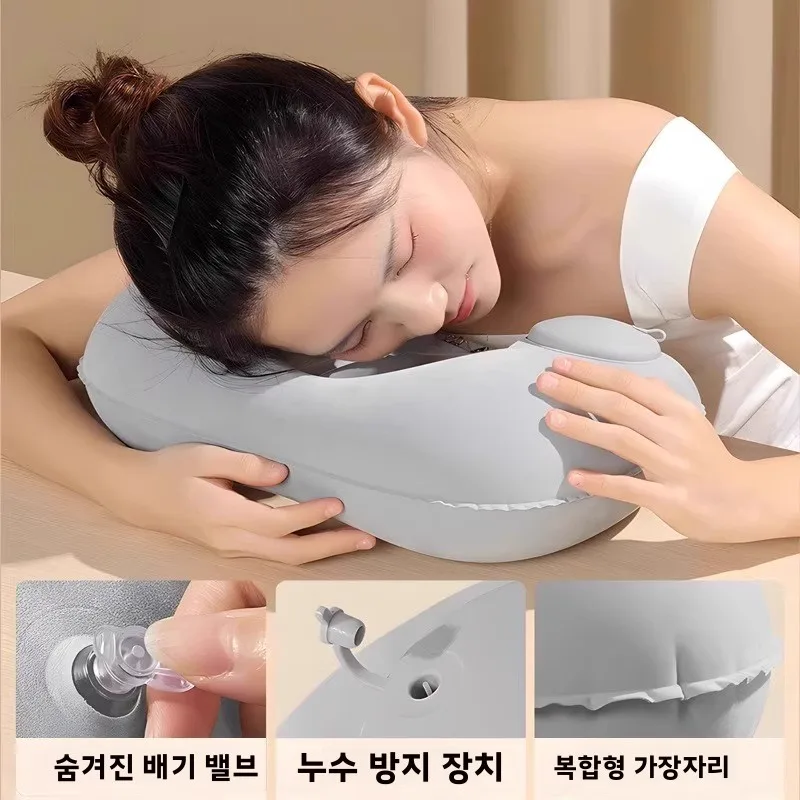 휴대용 U자형 목베개, 장거리 자동차 및 항공 여행용 목 지지 쿠션 헤드레스트