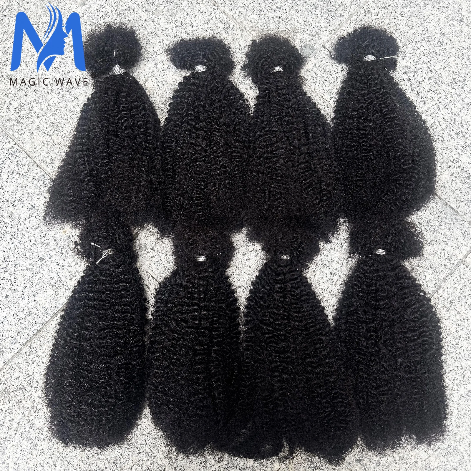 30 g/paquet Afro crépus bouclés brésiliens cheveux humains en vrac pour tressage Extension Dreadlock pour les femmes 100% cheveux humains sans trame paquets