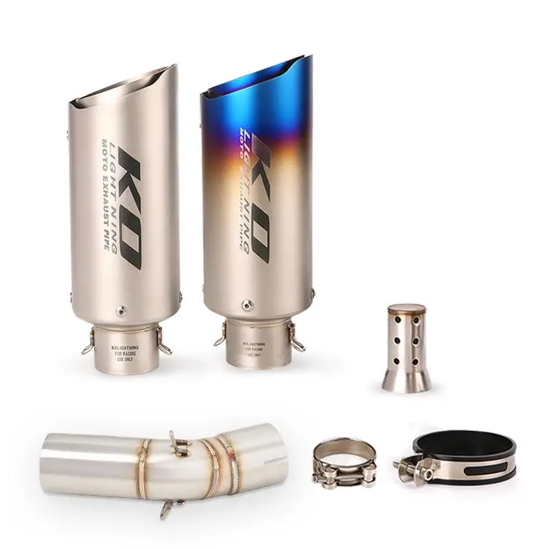 Sainless Steel Escape Slip On Per Kawasaki Zx10R 2011-2022 Moto Mid Connect Link Pipe Keep Catalyst 51Mm Marmitta Baffler