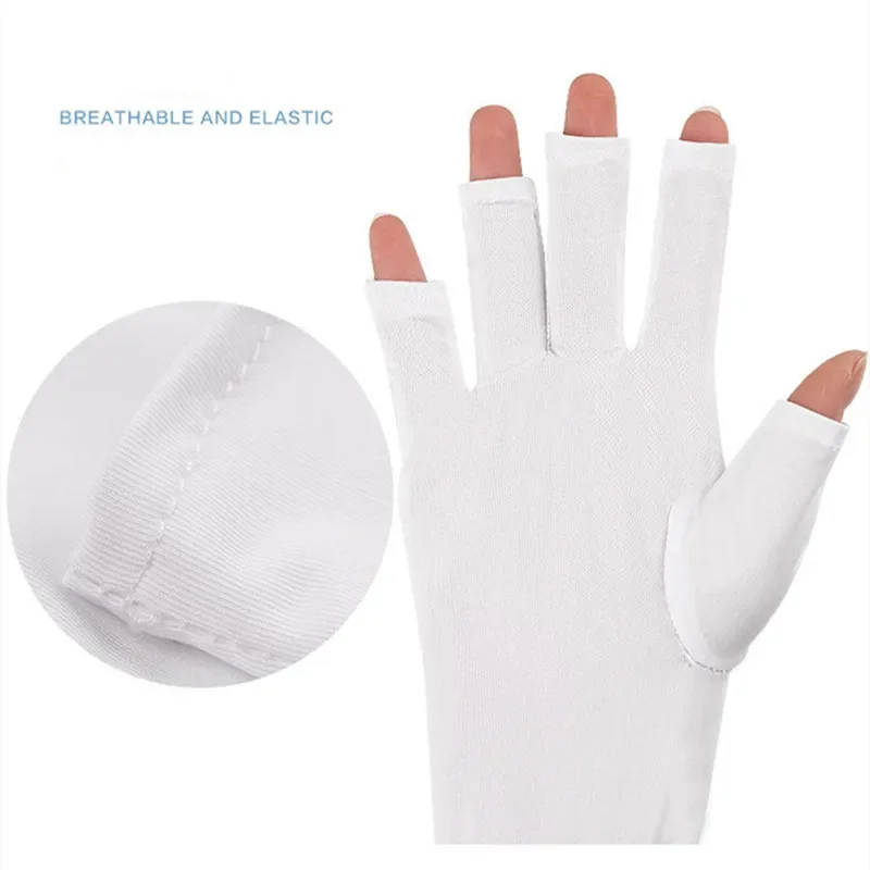 

1 Pair of Anti-UV Gloves for Nail Art with UV LED Lamp and Supply Set