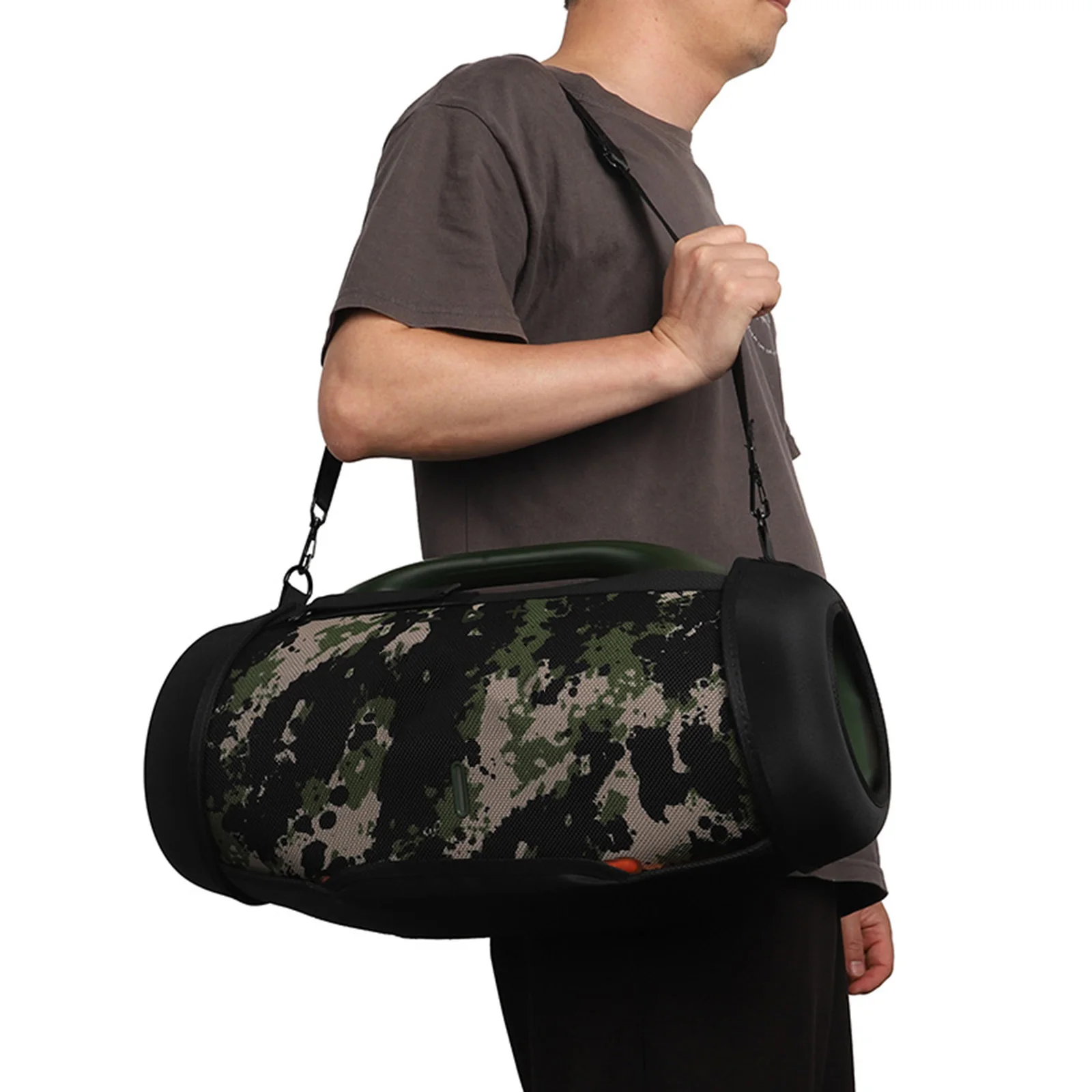 Travel Carrying Strap Protective Sling Speaker Case Cover Shoulder Strap with Two Side Covers for JBL Boombox 4 Speaker