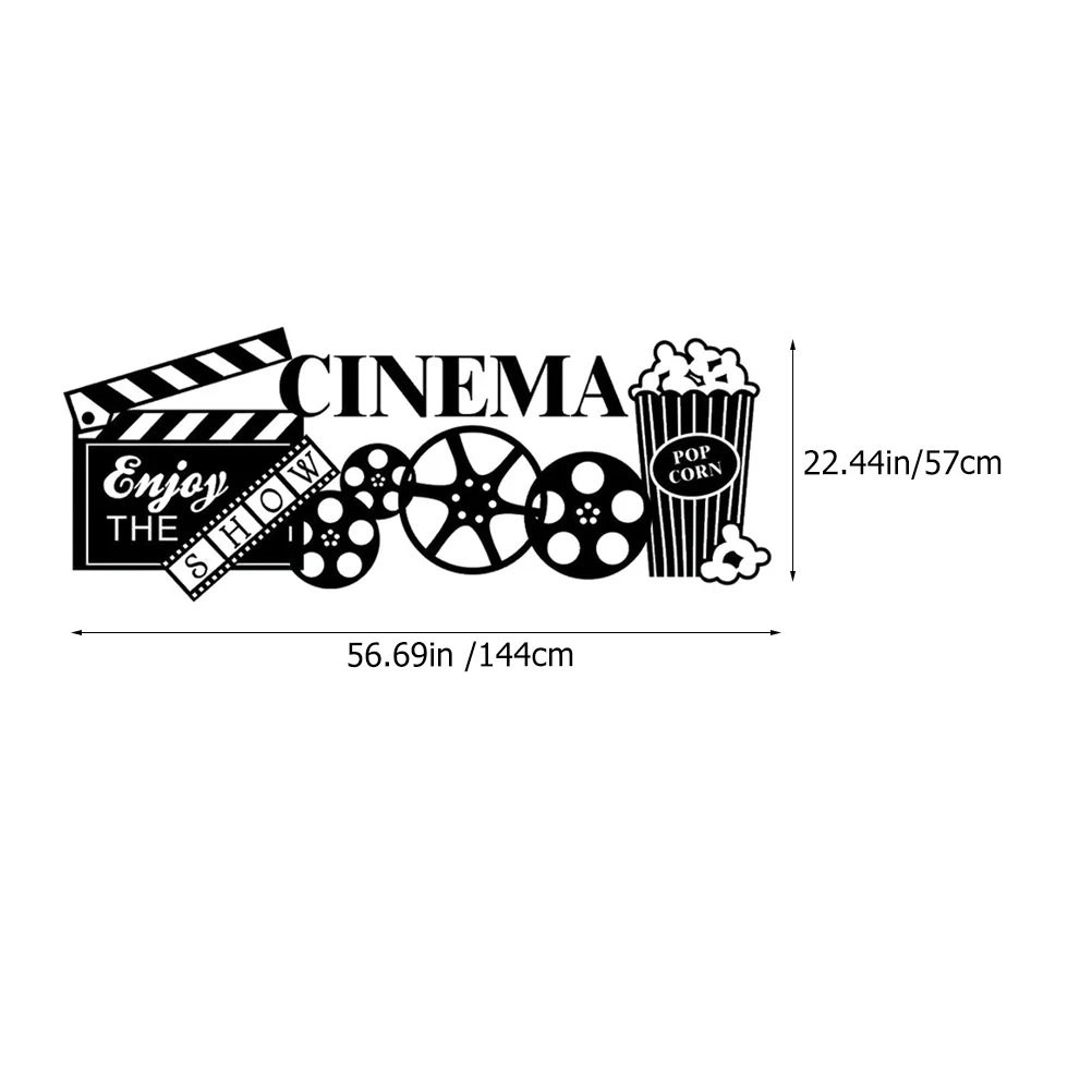 

Tape Cinema Wall Sticker Removable Stickers Movie Room Decor Pvc Decorative Decal
