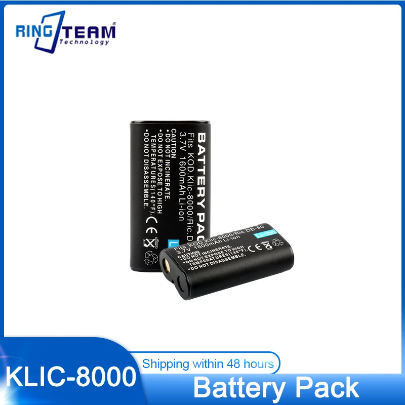 Batteria Digitale Klic-8000 Klic8000 K8000 Ricoh Db50 Per Kodak Zx1 Zxd Z612 Z712 Z812 Z1012 Z1015 Z1085 Z1485 Z8612 Zd8612