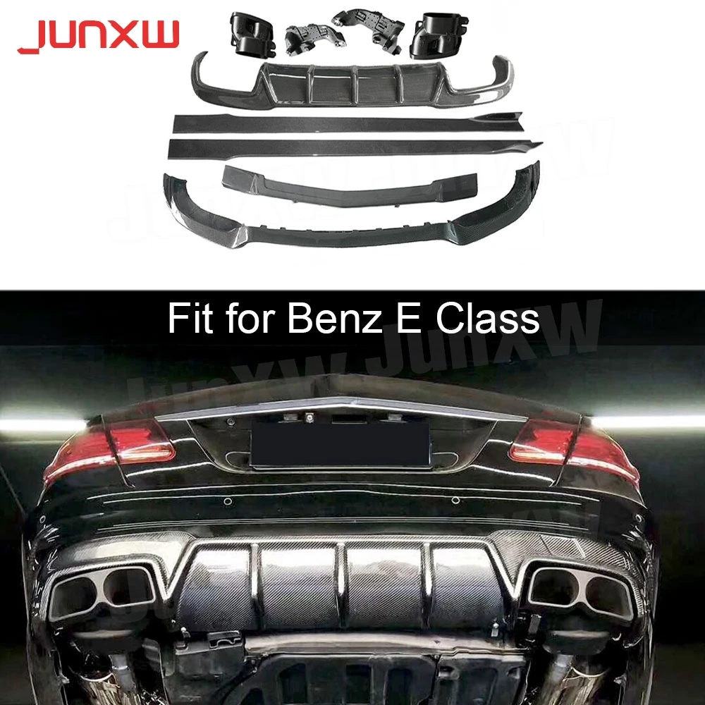 

Carbon Fiber Front Bumper lip Rear Diffuser Spoiler Side Skirts for Benz E Class W212 E260 E300 E400 E63 AMG 2014-2016 Body Kits