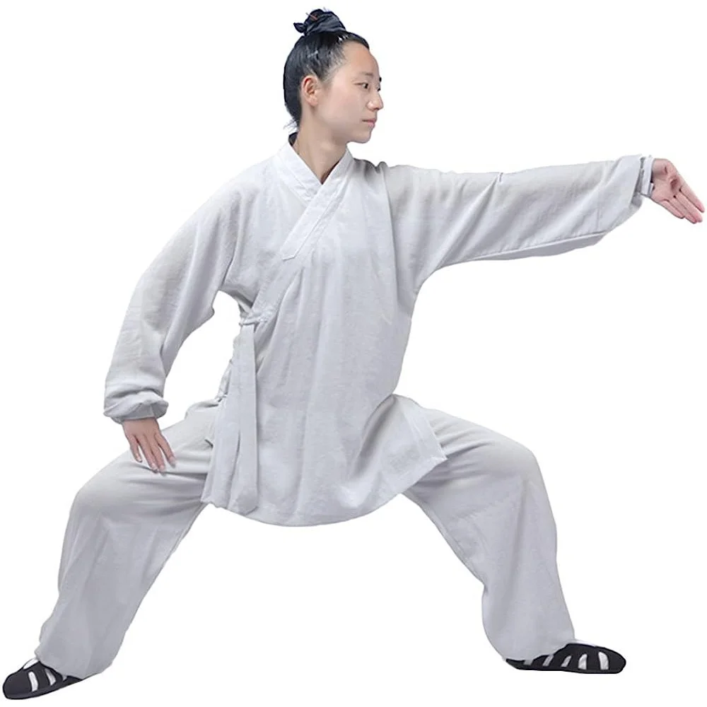 LATERONON Tai Chi Uniform Clothing-Qi Gong Martial Arts Wing Chun Shaolin Kung Fu Training Cloths Apparel Clothing-Hemp