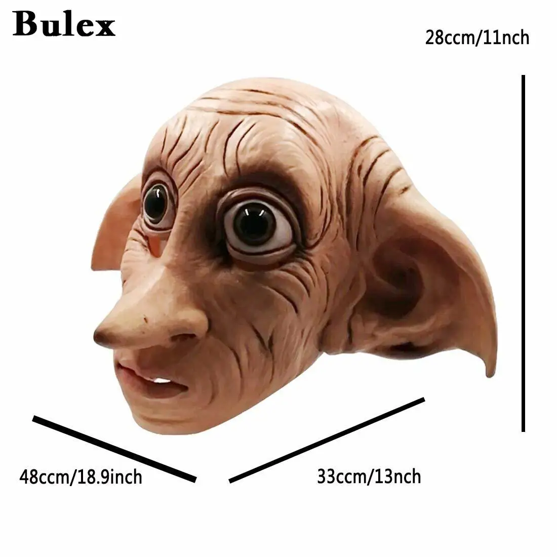 Cafele Cosplay Dobby Elfin Latex Mask Animal Style Halloween Horror Mask Carnival Costume Full Face Props