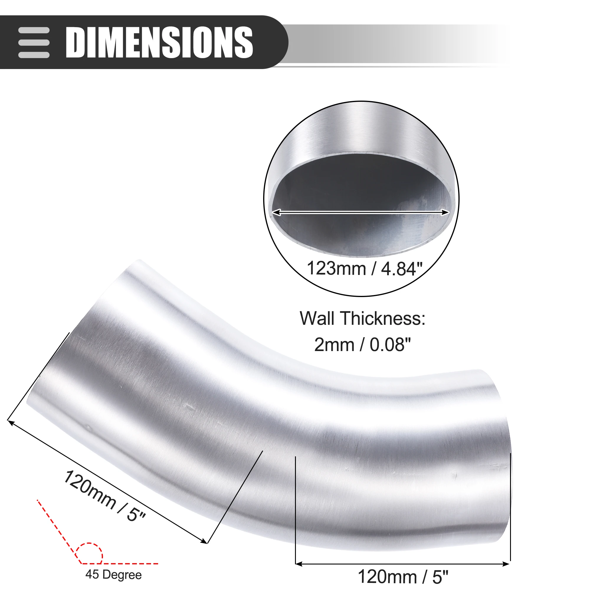45 Degree 127mm