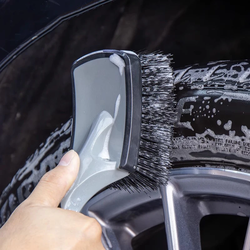 Car tire brush Stiff brush Low resistance tire brush Black stiff brush (For Cars, Trucks, SUVs, RVs, Home, Workspace) 5