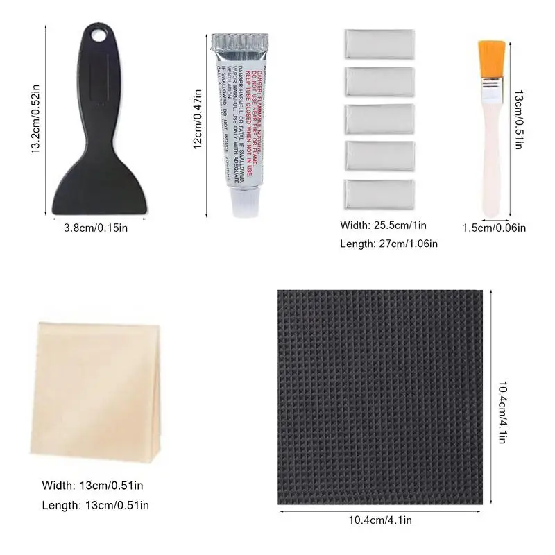 15pcs Trampoline Patch Repair Kit Camping Tent Waterproof Patch Fixing Repair Mat Tear Hole Tool Set