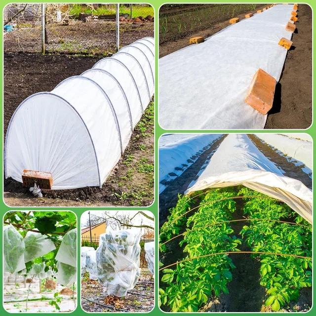 0.9oz DIY Plant Covers Freeze Protection Floating Row Blankets for Fruit Vegetables Tree Winter Cold Weather Yard Garden Tools 3