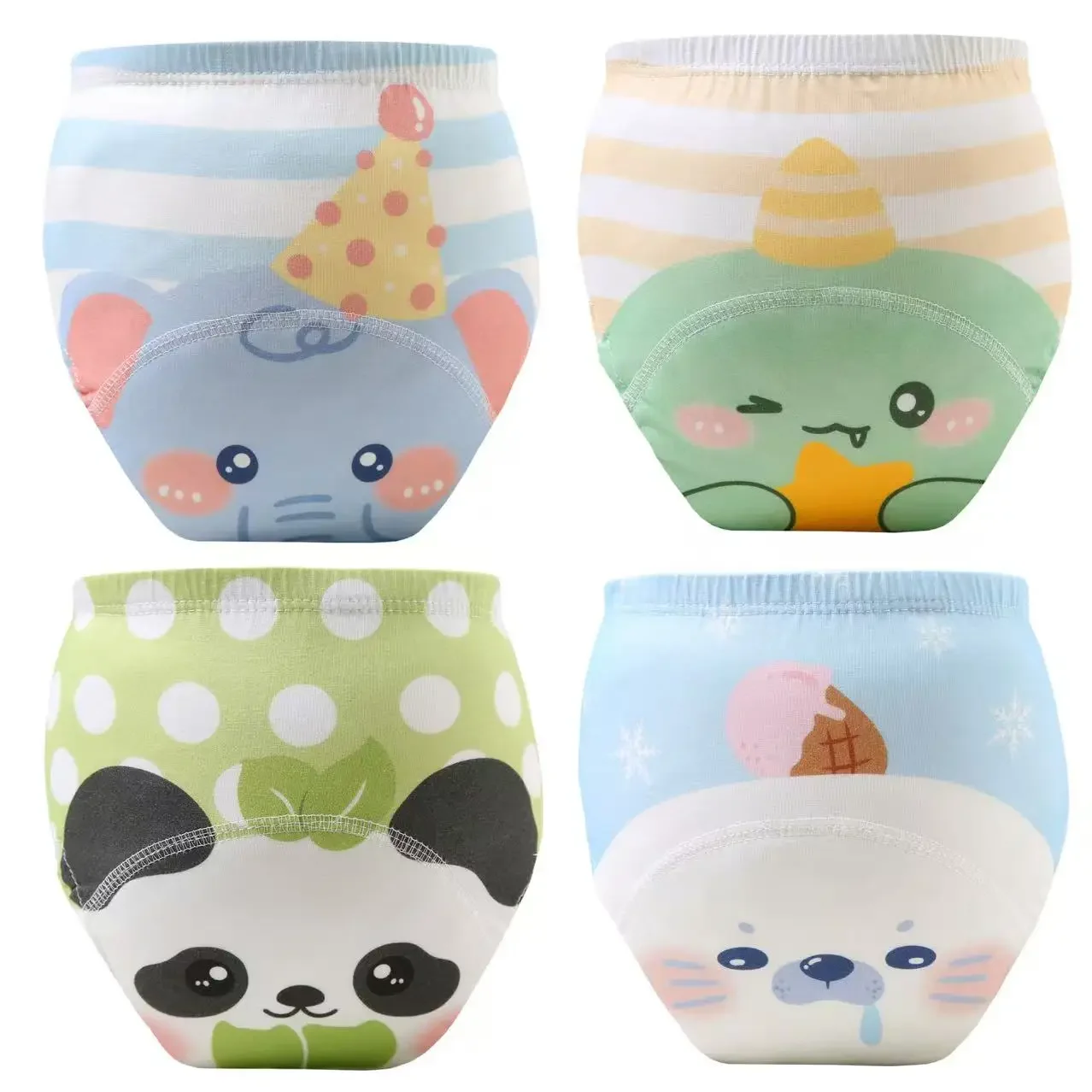 4-Pack Eco-Friendly Waterproof Cotton Toddler Training Pants