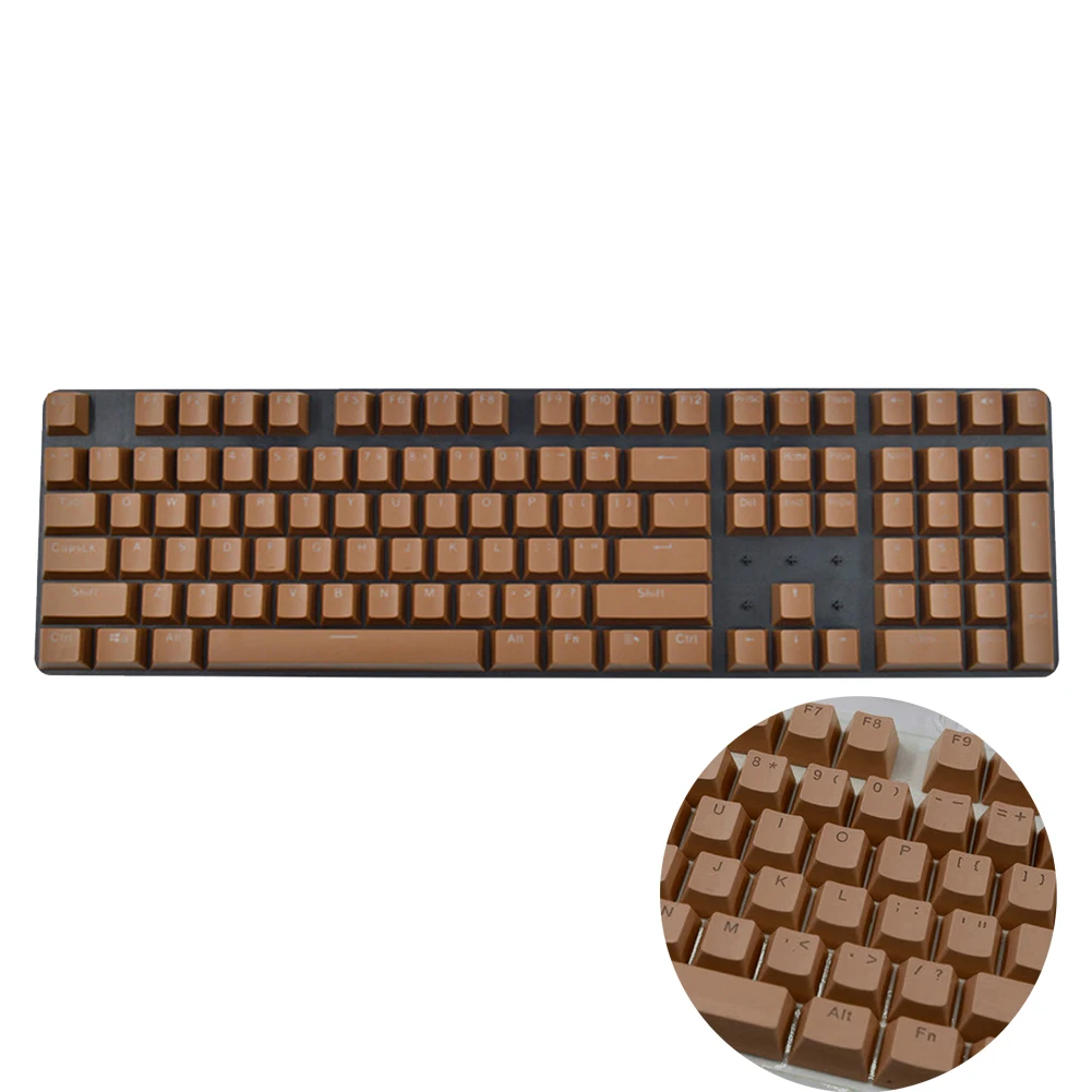 Premium Ergonomic Blank Keycaps Set (104 Pieces)