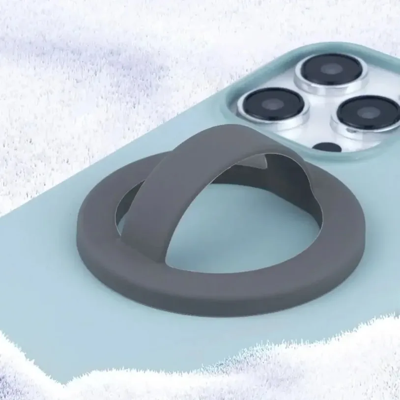 360° Roatation Magnetic Silicone Phone Back Mount Phone Ring Holder for Magsafe iPhone 16 15 14 13 12 for Too Many Phone Cases