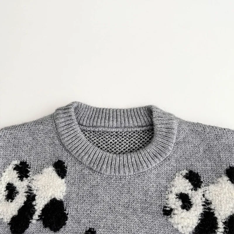 Baby Casual Sweater for Girls Boys Clothes Autumn Winter New Infant Fashion Knitted Cartoon Panda Long Sleeve Pullover Tops