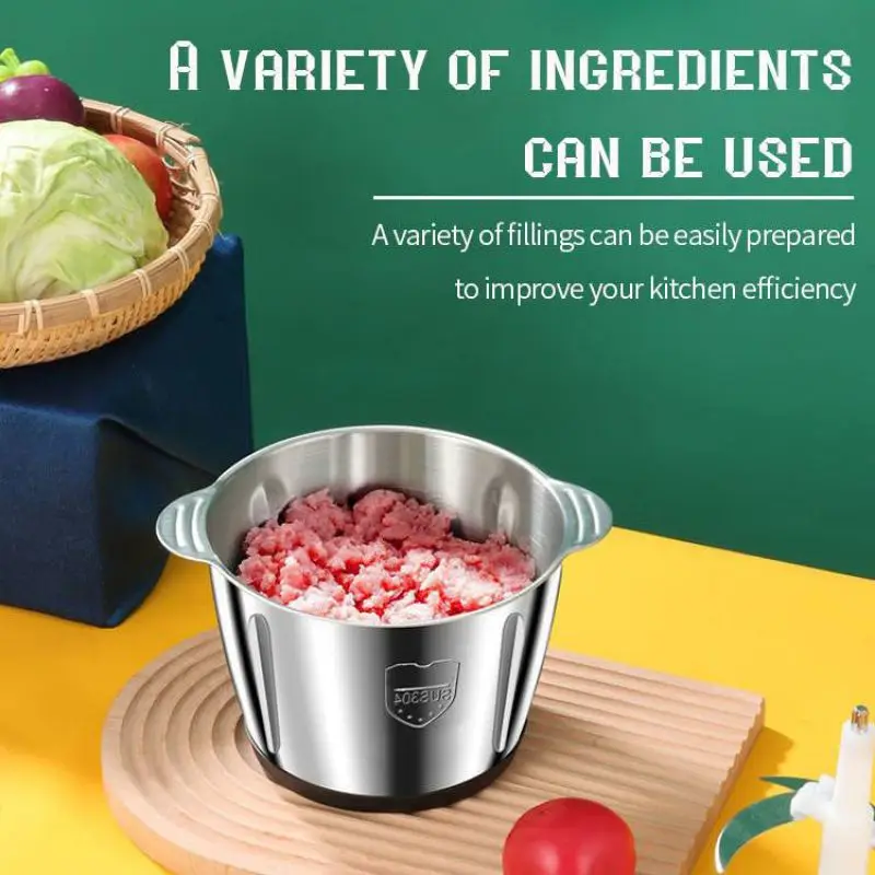 Electric Meat Grinder 3L Multifunctional Stainless Steel Meat Grinder With 300 W Strong Power Household Blender Food Processor food blender meat grinder