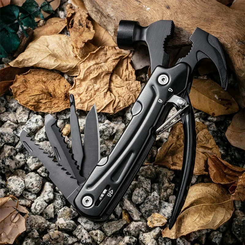Multi-Tool Hammer, 7-in-1 Stainless Steel Multi-Tool, , Foldable Heavy Duty Multi-Tool Set with Cutter 6