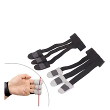 

1PCS Archery 3 Fingers Leather Black Protective Hand Guard Glove Safety Recurve Compound Bow Shooting slingshot hunting