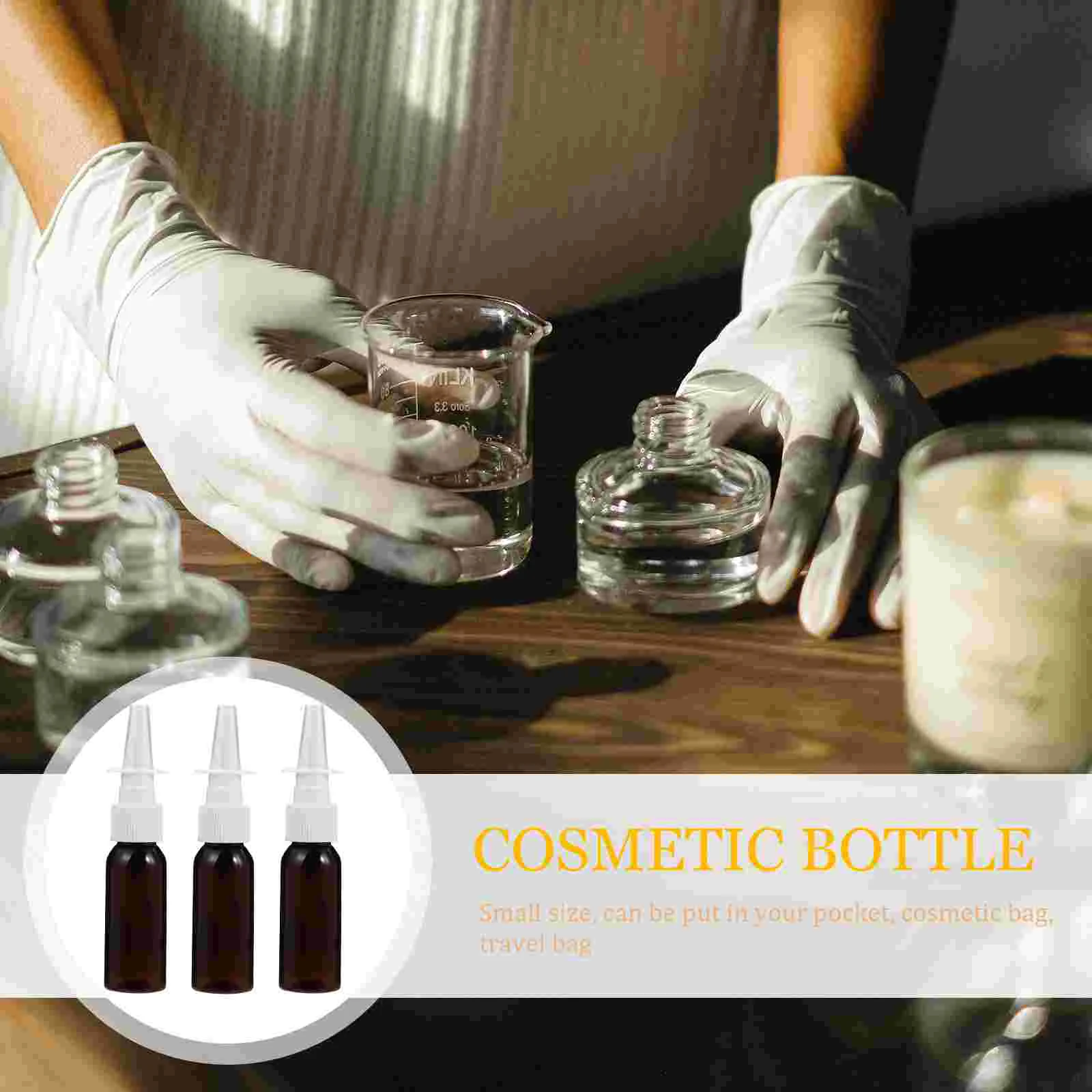 

8 Pcs Spray Bottles Round Shoulder with Nasal Plastic Skin Lotion Fine Mist Travel Small