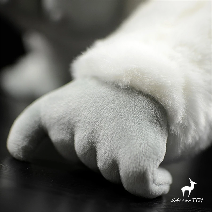 Albino Gorilla High Fidelity Anime Cute Ape Plushie Silverback Plush Toys Lifelike Animals Simulation Stuffed Doll Kawai Toy Gif 6