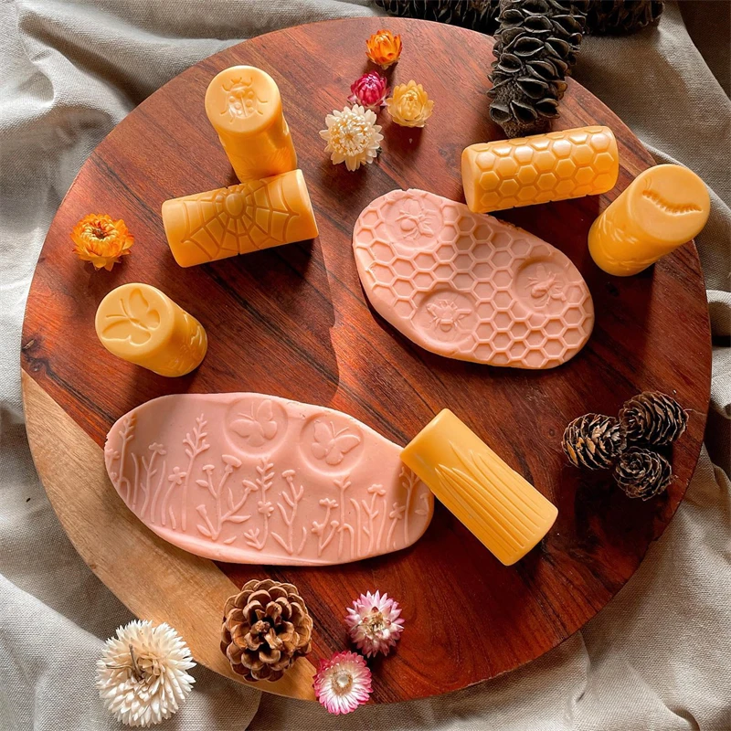 Montesorri Play Dough Stamp Toys Play Dough Fun Sensory Stamper Roller Play Dough Tools Mould Montessori Educational Wooden Toys