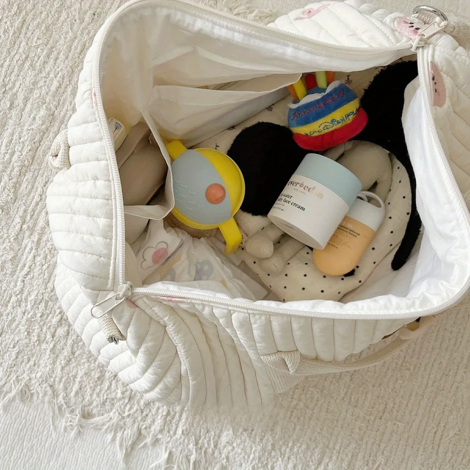 Bolsa organizadora multifuncional para maternidade, com grande capacidade para itens de bebê, ideal para viagens e viagens._voghion.com