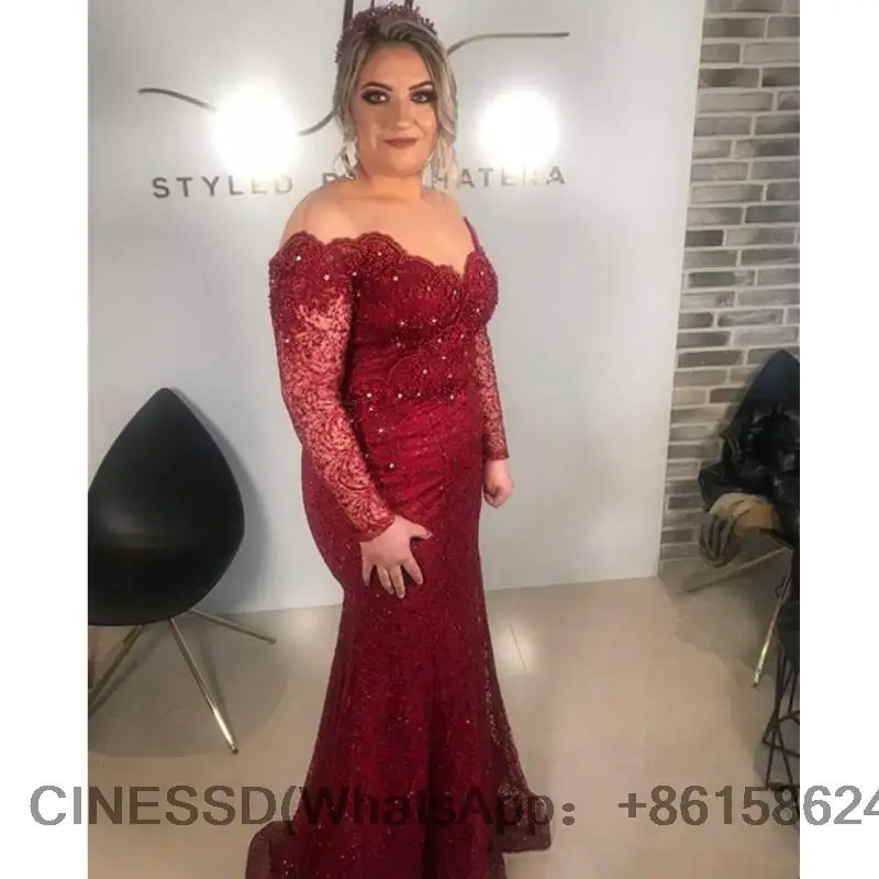 

Dusty Rose Lace Jewel Neck Mother of the Bride Dresses With Three Quarter Sleeves Wedding Party Gowns Appliqued