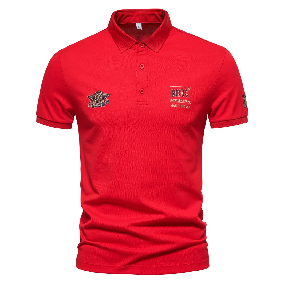 

Летняя одежда высокого качества и шелковистой ткани YT912, новинка 2022, мужская приталенная футболка-поло с коротким рукавом и отворотом, рубашка с вышивкой