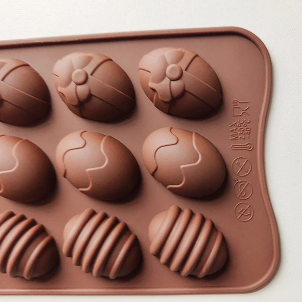 Easter Silicone Baking Mold – Bunny Egg Shape, 12 Cavities, Non-Stick (Blue/Pink/Purple)