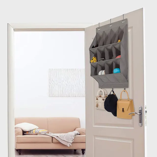 Organizer Appendibile Per Scarpe Da Campeggio - 6 Tasche A Rete, 76.5x34 Cm, Per Armadi/Porte - Foto 8