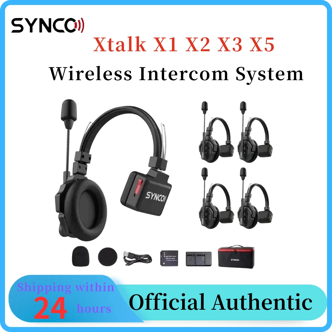 SYNCO Xtalk X 시리즈 X1 X2 X3 X5 2.4Ghz 무선 인터콤 시스템..