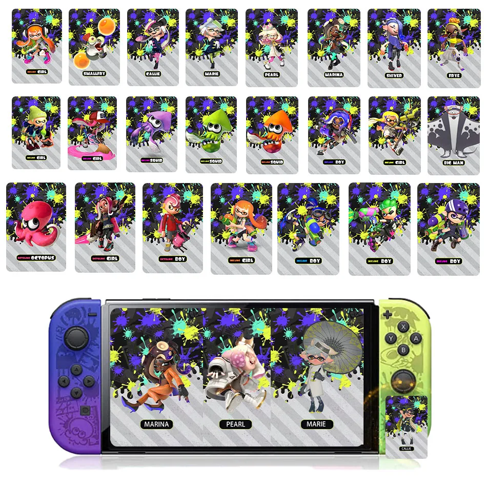 Amiibo Cards Amiibo Card Game Animal Crossing: New Horizons Splatoon 3 Figure Kawaii roles NS Switch 3DS Set Collect Mini NFC Cards