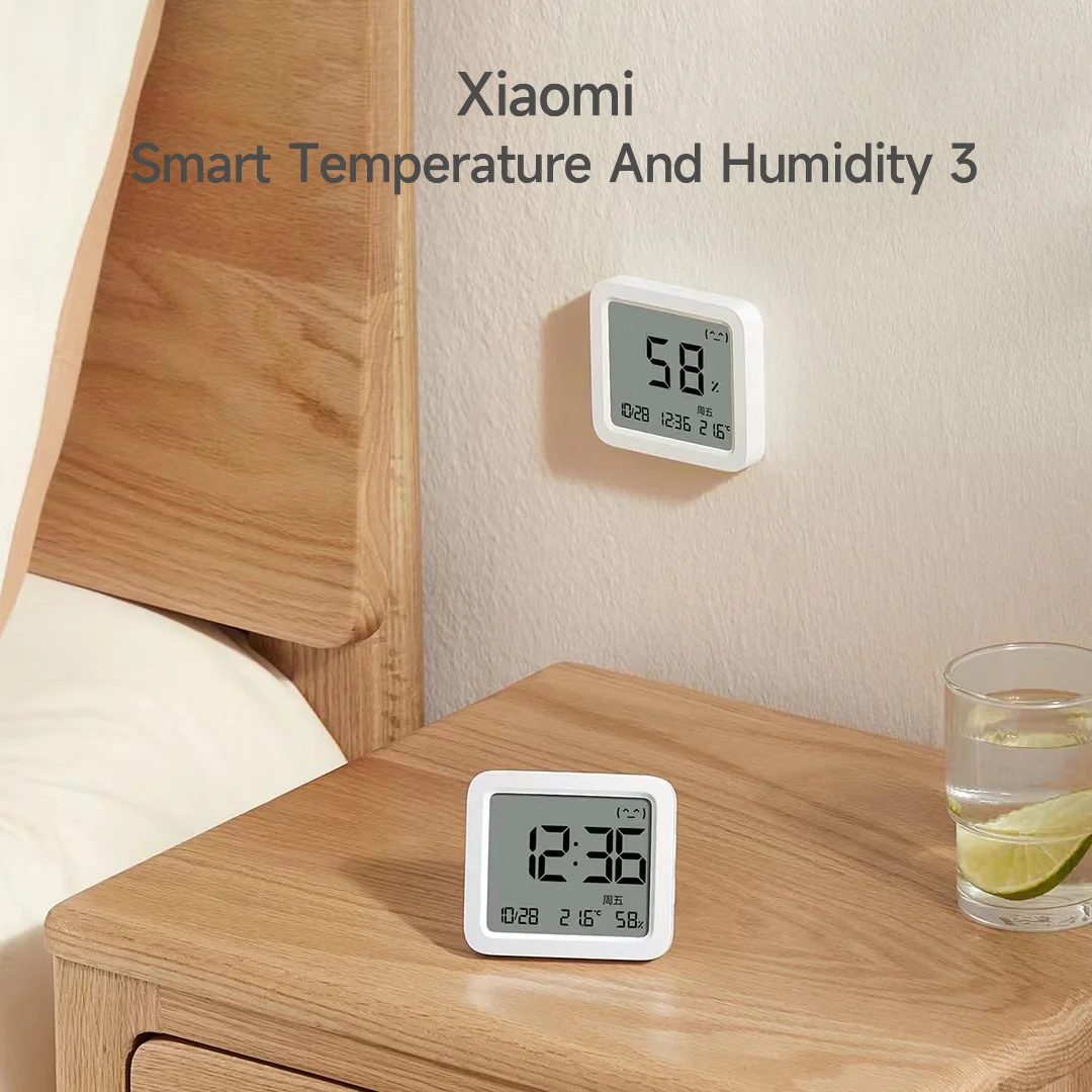 Mijia Bluetooth Thermometer 3 Wireless Smart Electric Digital Hygrometer Temperature and humidity 3 Work with Mijia APP temperature humidity meter,smart thermometer