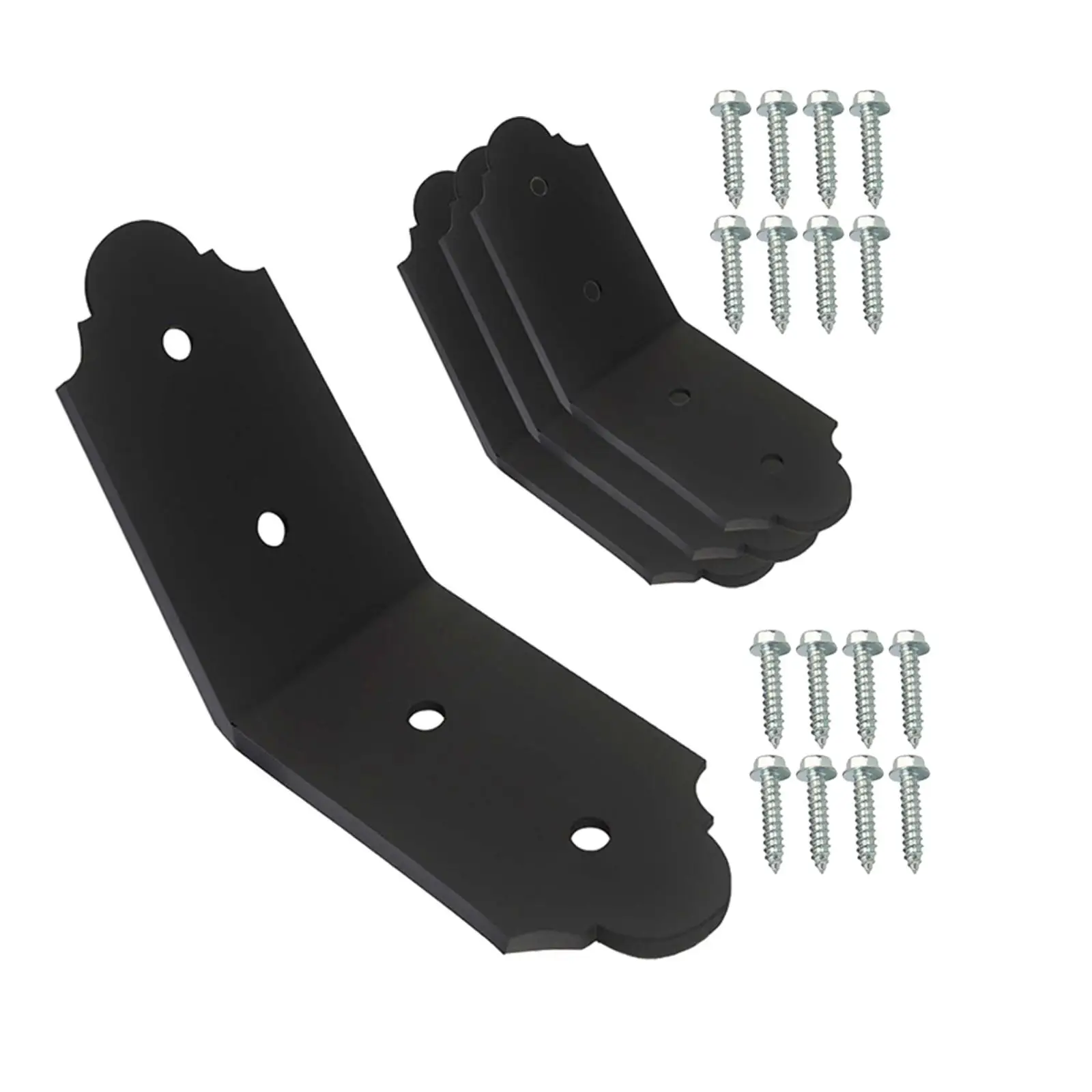 4 Pieces Flush Inside 45 Degree Angle Bracket Connector Multifunctional Slotted Corner Brace for Butt Join Post and Beam Pergola 4 Pieces Flush Inside 45 Degree Angle Bracket Connector Multifunctional Slotted Corner Brace for Butt Join Post and Beam Pergola