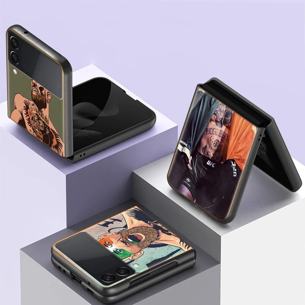 Conor Mcgregor The King Custodia Per Telefono Per Samsung Galaxy Z Flip 3 4 Z Flip 5G Cover Rigida Antiurto Z Flip 3 5G Z Flip 4 5G Tpu Pc