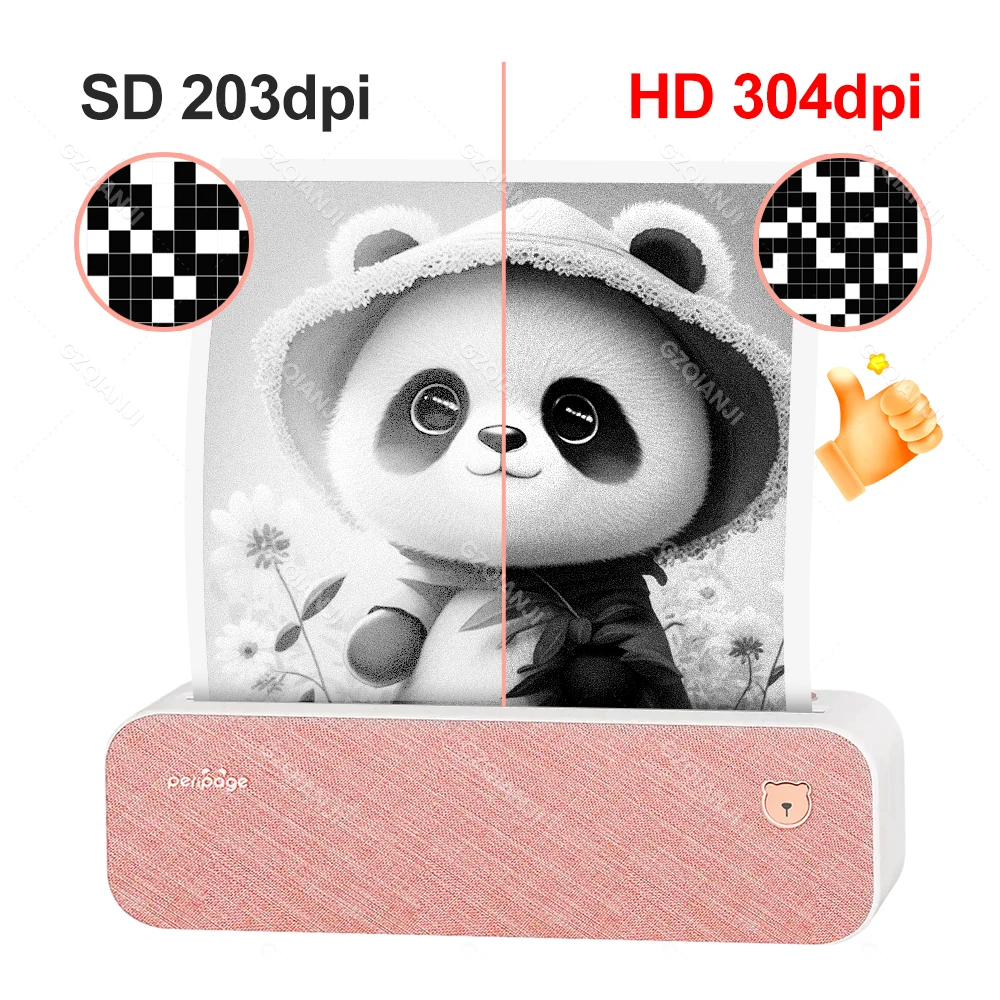 A4 Thermal Printer Photo Note Word PDF Printing Label Maker 300dpi 203DPI Travel Office School Home free App Peripage Device A40