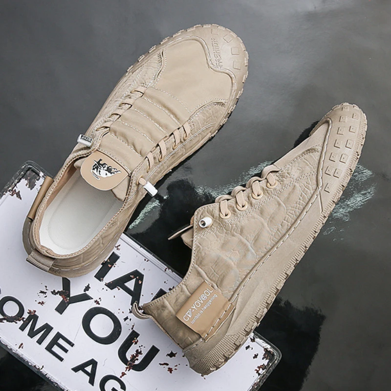 Casual Shoes for Men Outdoor Lace Up Men Sneakers Breathable Flat Vulcanized Shoes Fashion Men Canvas Shoes Zapatillas De Hombre 3