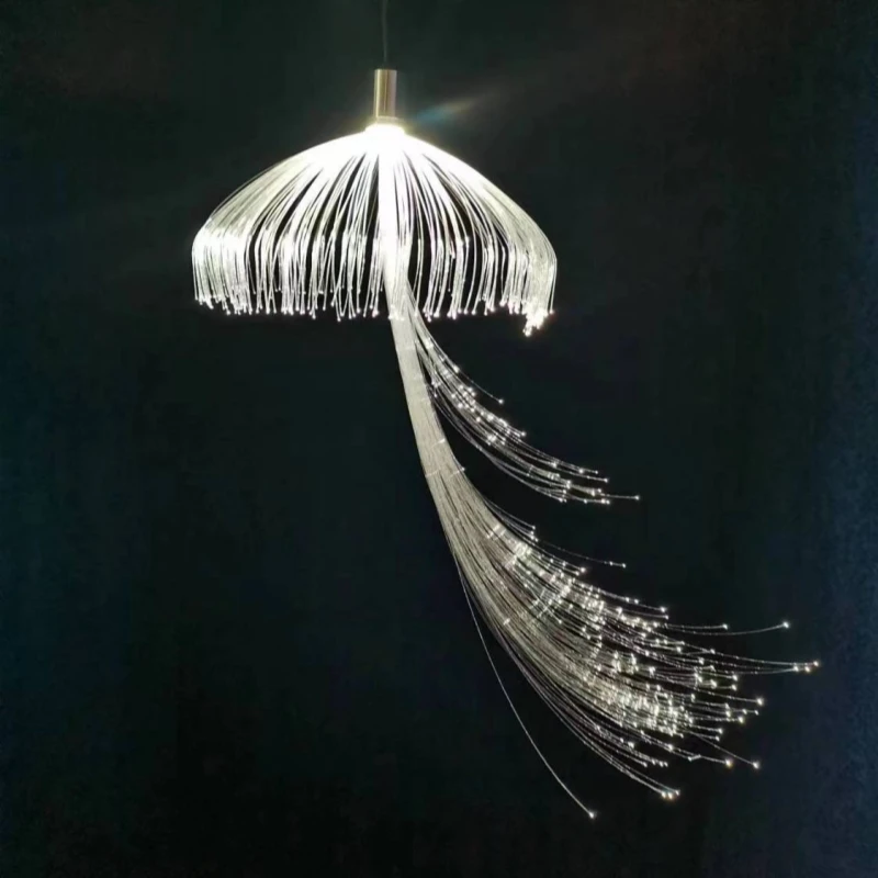 Color White Warm Fiber Optic LED Jellyfish Strip Pendant Pendant Light Christmas Park Landscape Lighting