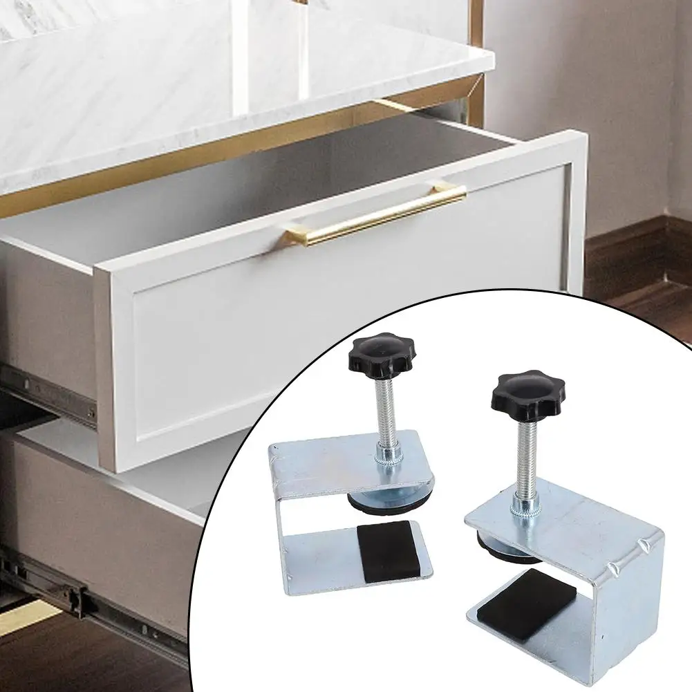

High Quality Brand New Clamps Hand Tools Jig Cabinet Tools 2pcs Clamps Drawer Front Installation Mounting Clips