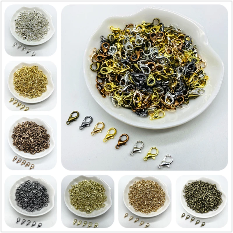 Versatile Plated Alloy Lobster Clasp Hooks