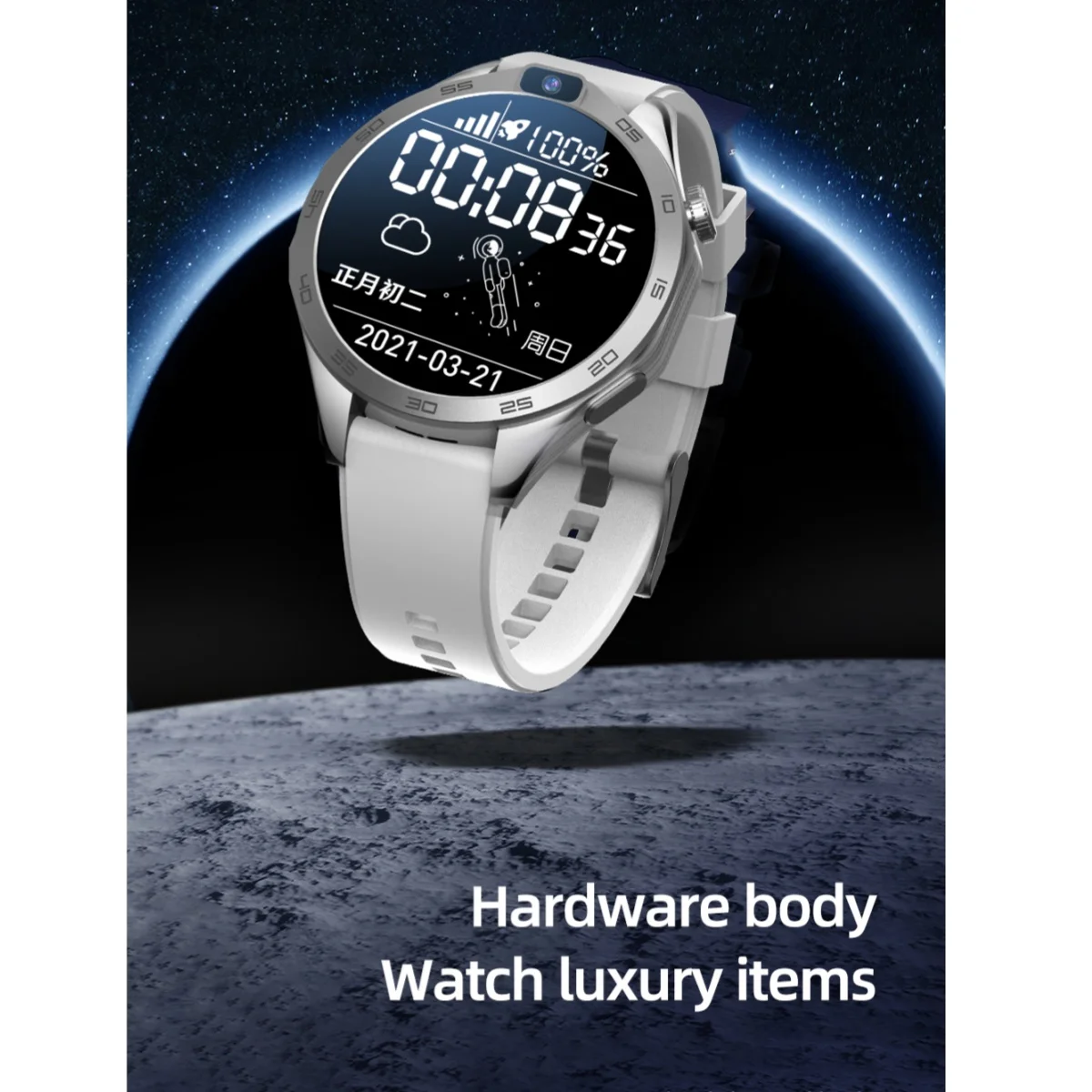 Round Smartwatch 4G Men Upgrade Chip SIM Card 8GB+128GB