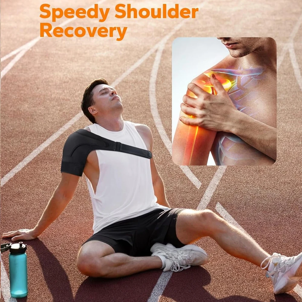 Recovery Shoulder Brace for Men and Women, Shoulder Support Sleeve for Torn Rotator Cuff, AC Joint Relief and Shoulder Stability