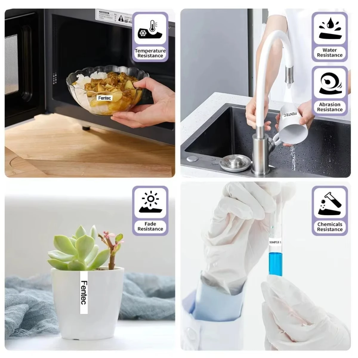 Adhesive Square/Round Labels for Phomemo M110/M120/M200/M220/M221 Multi-Purpose for Business Kitchen