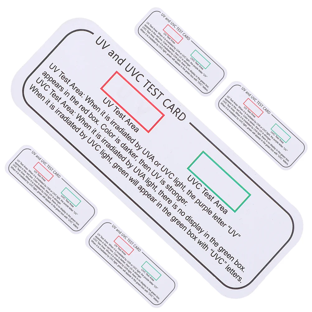 

5 Pcs UV Test Device Ultraviolet Light Identifying Cards Uvc Detection Paper Testing Strips Uvc-uva Tools Papers for