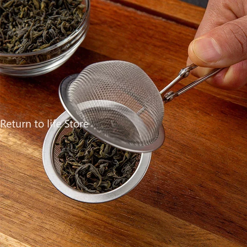 Stainless Steel Tea Infuser Sphere Filter Ball Teaspoon Squeeze Strainer
