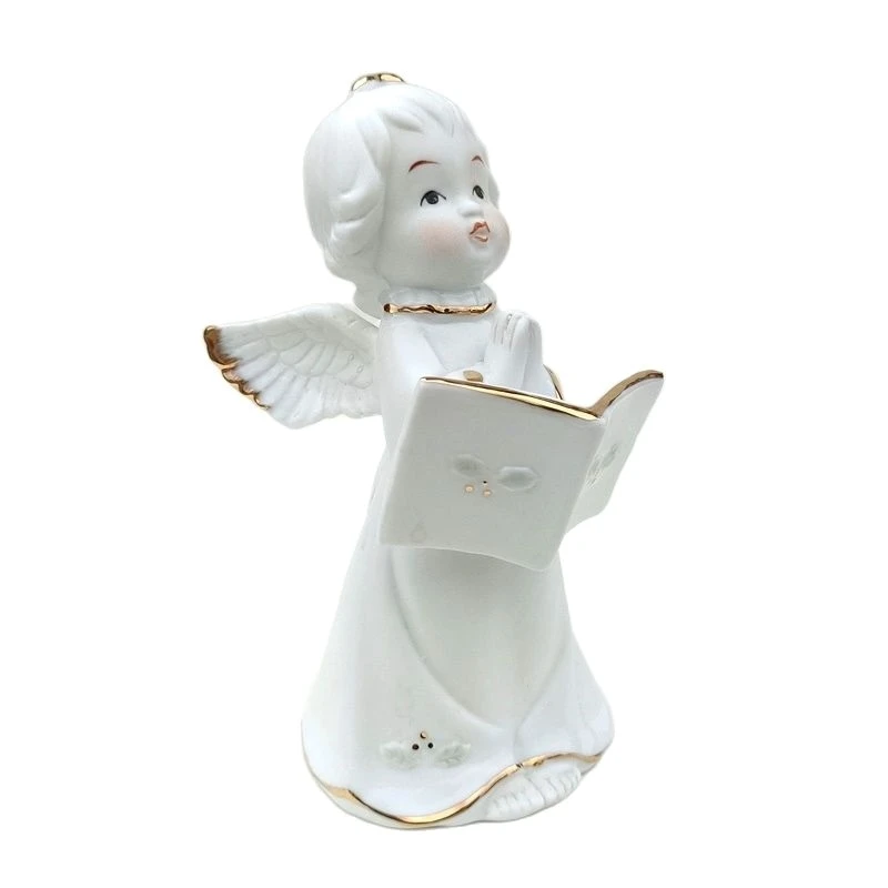 

Фарфоровая статуя ангела, ручная работа, керамика, гимн, молитвенная скульптура, музыкальный ангел, кукла, орнамент, домашний фестиваль, крафт-Декор