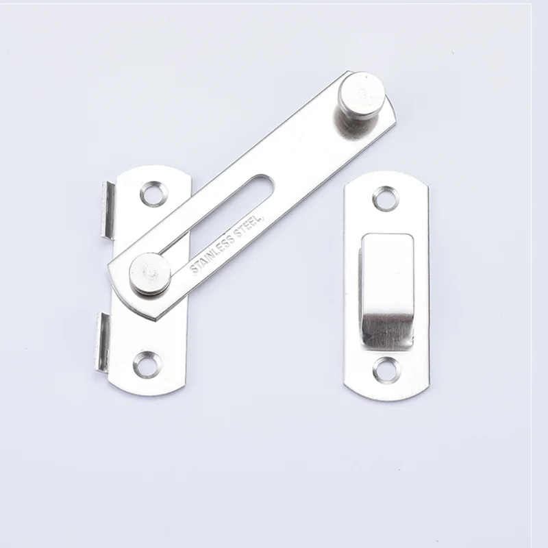 Sliding door latch Stainless Steel Door Lock Door Latch Bolt Toggle Latch Sliding Barn Bolt Iron Right Angle Barn Lock Hardware Accessories